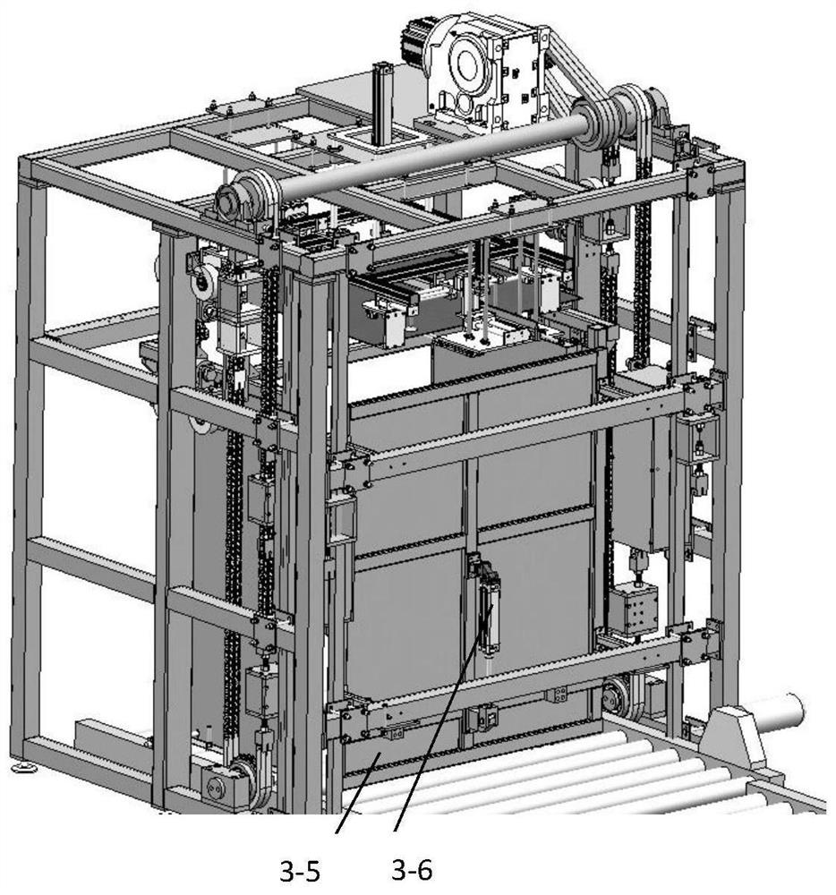 A wine bottle depalletizing device