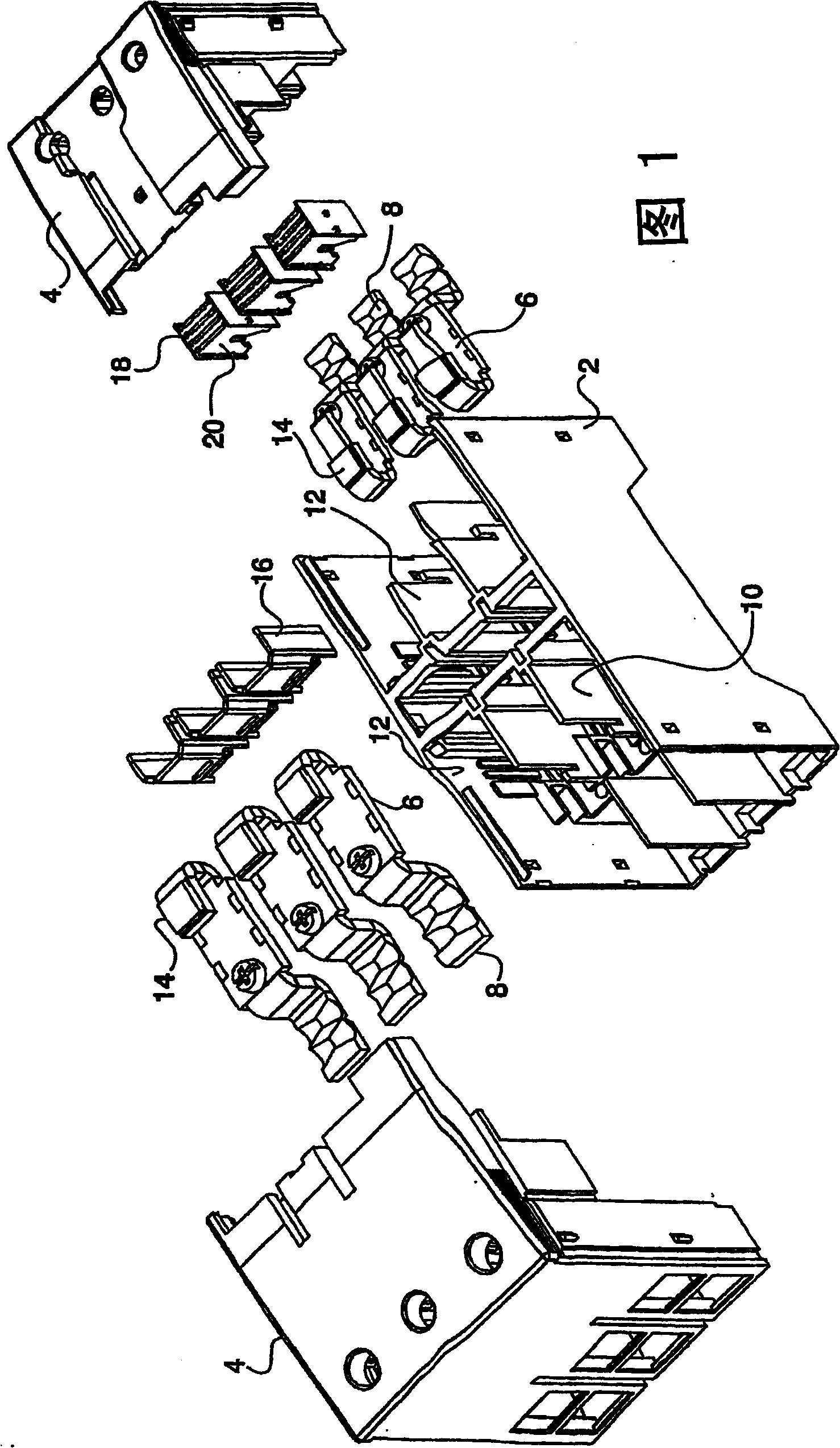 Electric switching device comprising an arc-quenching unit