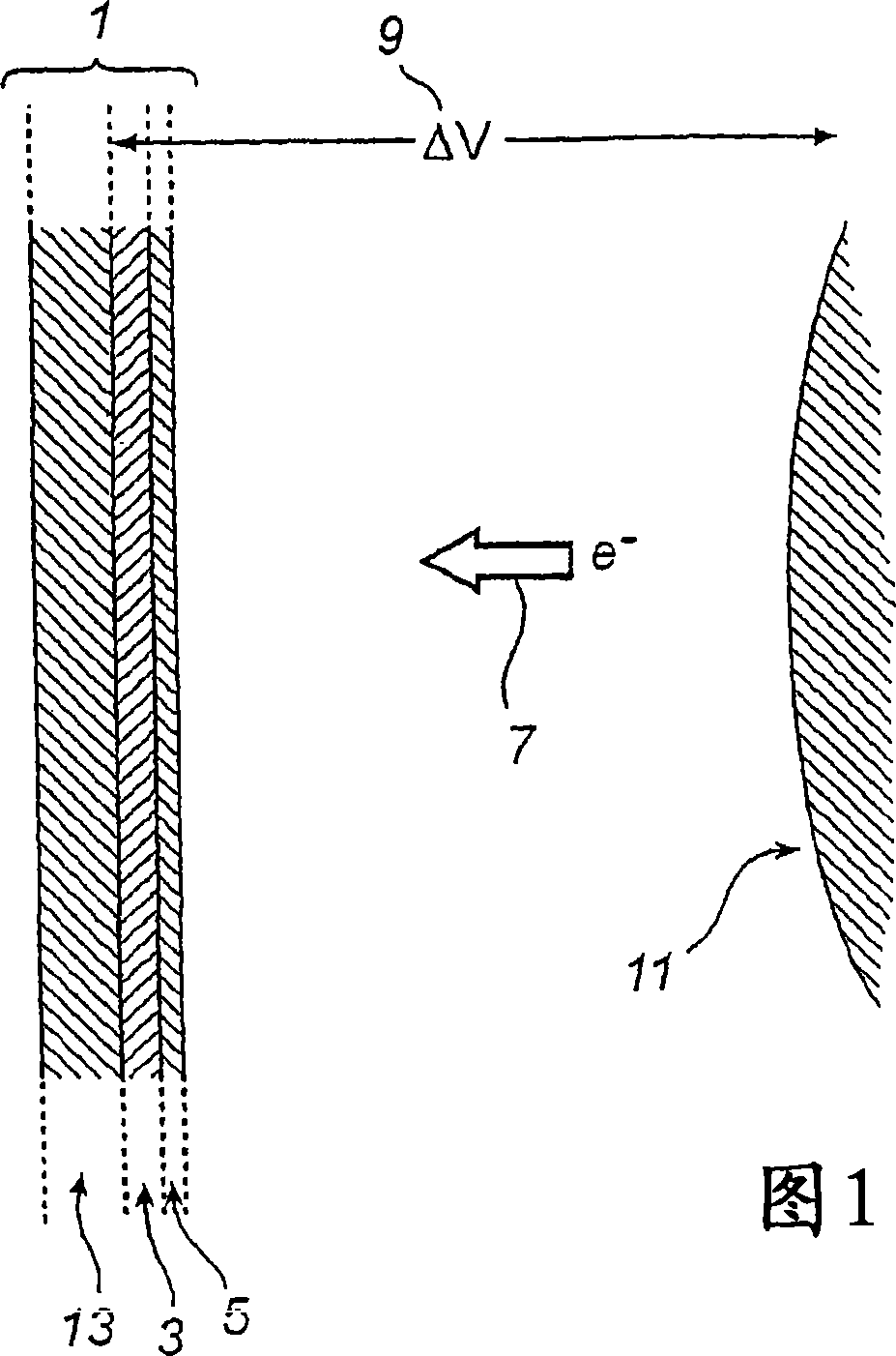 An anode in a field emission light source and a field emission light source comprising the anode
