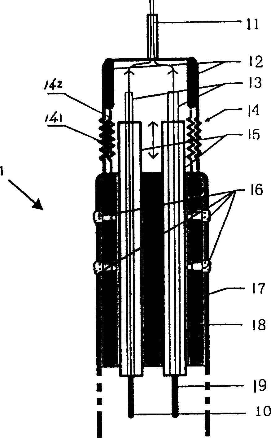 Sensor for measuring content of sulfate reducing bacteria