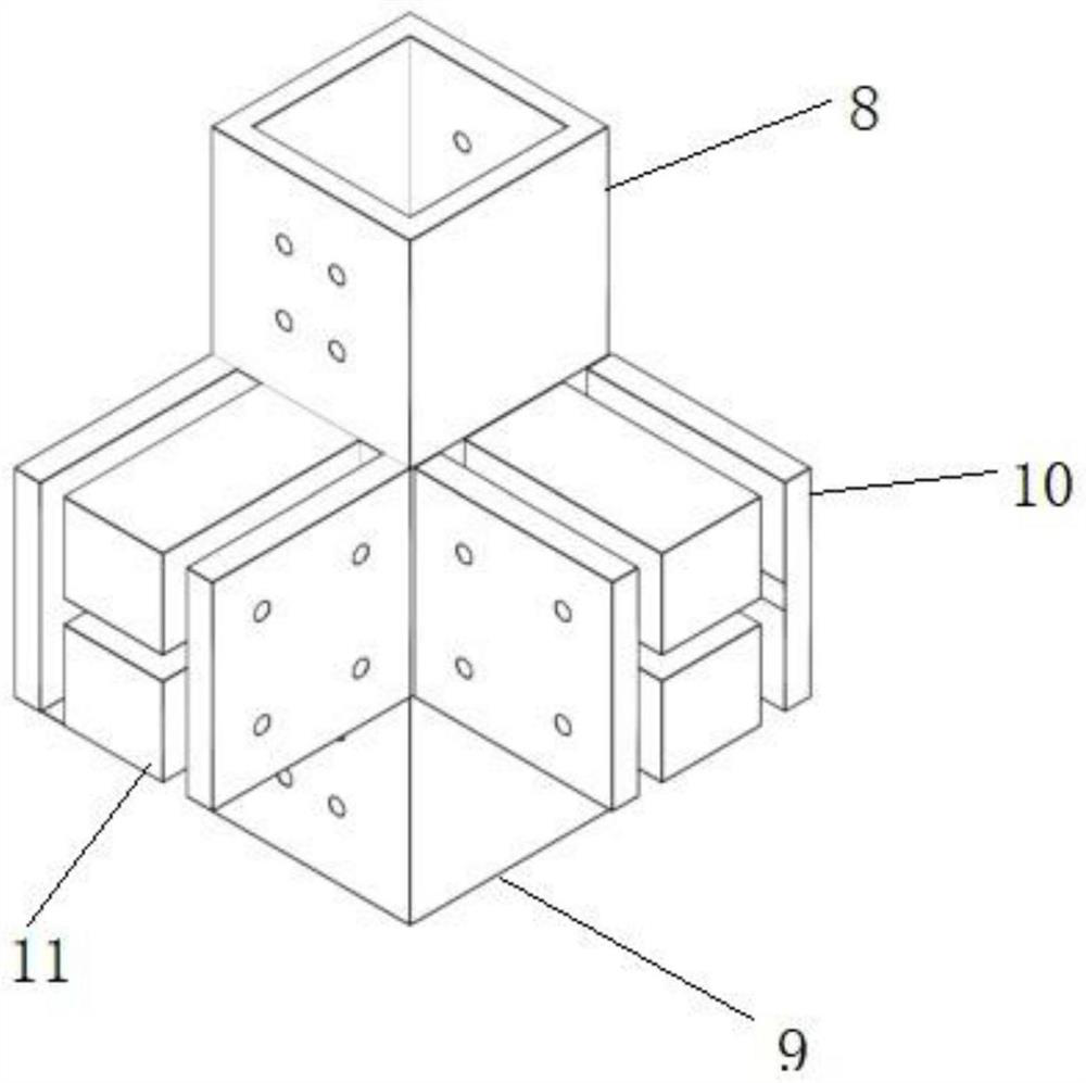 Modular design method of novel steel structure