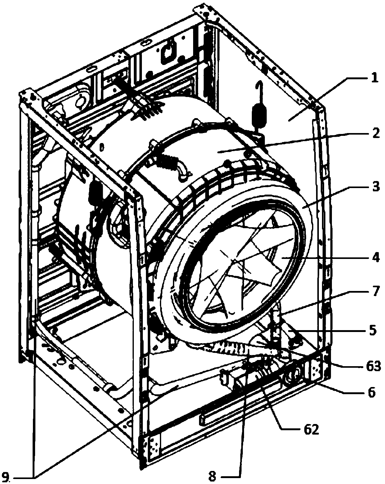 Pump assembly and washing equipment with pump assembly