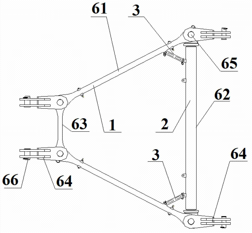 Flexible connecting and fixing structure and equalizing beam