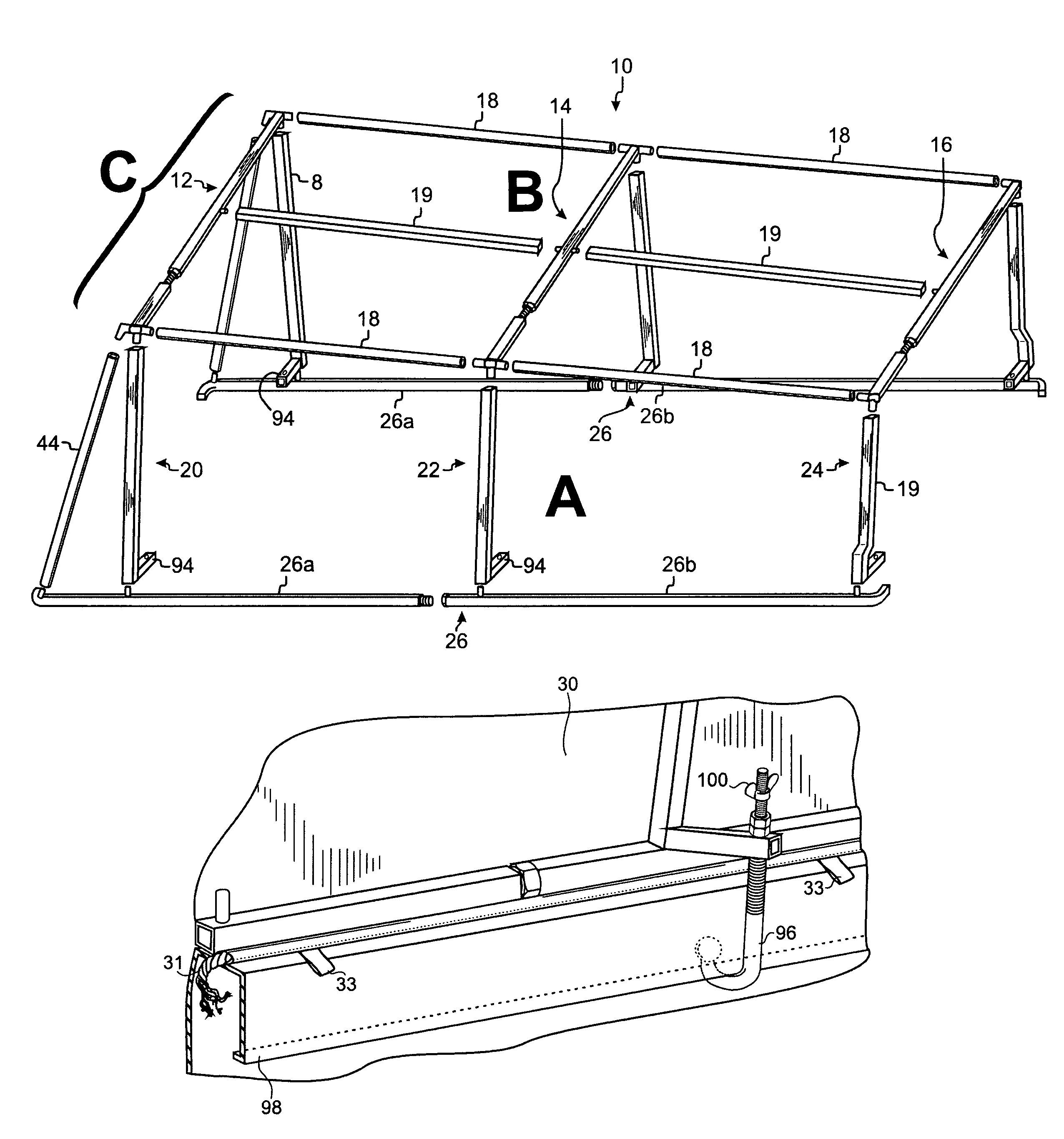 Camper shell apparatus for trucks