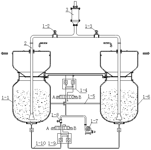A relay bin system of a deep sea ore conveying device
