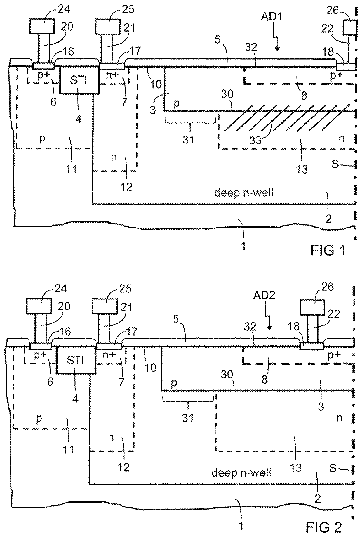 SPAD device for excess bias monitoring