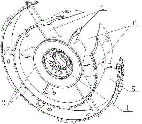 Supporting system for turbine part of gas turbine engine