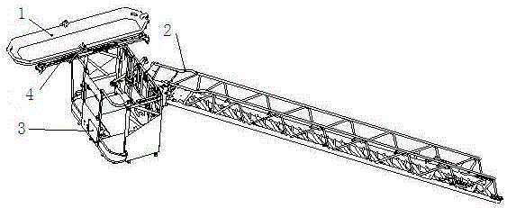 Quick plug-in rescue stretcher bracket structure and elevating fire truck using the structure