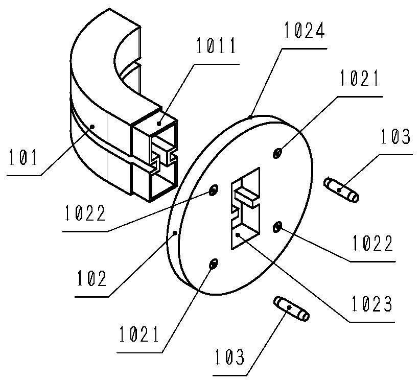 Waveguide flange capable of realizing quick assembly, disassembly and sealing and connecting device thereof