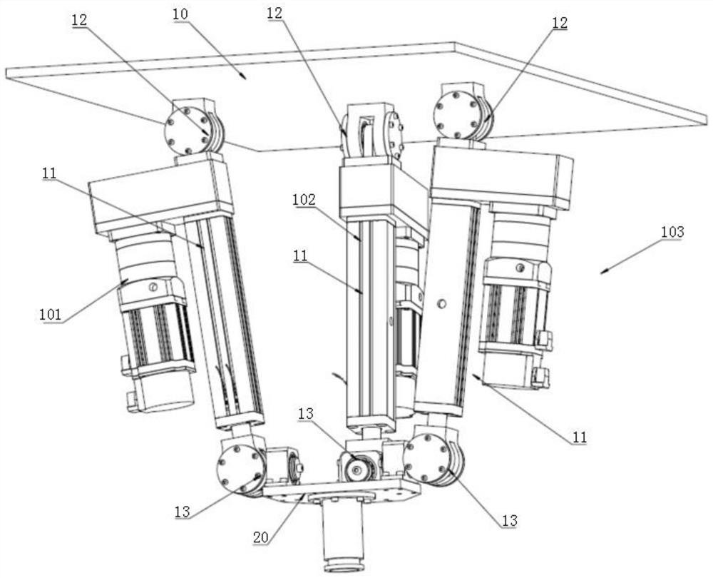 Adjusting device for trowel plate of floor troweling machine and floor troweling machine including the device