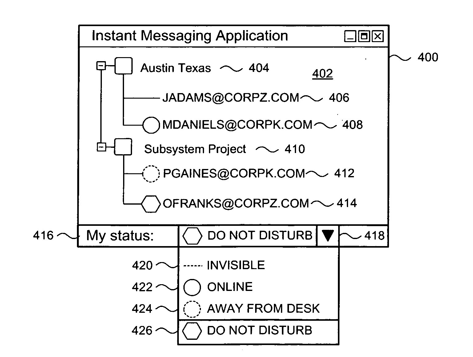 Method and system for automatically stetting chat status based on user activity in local environment