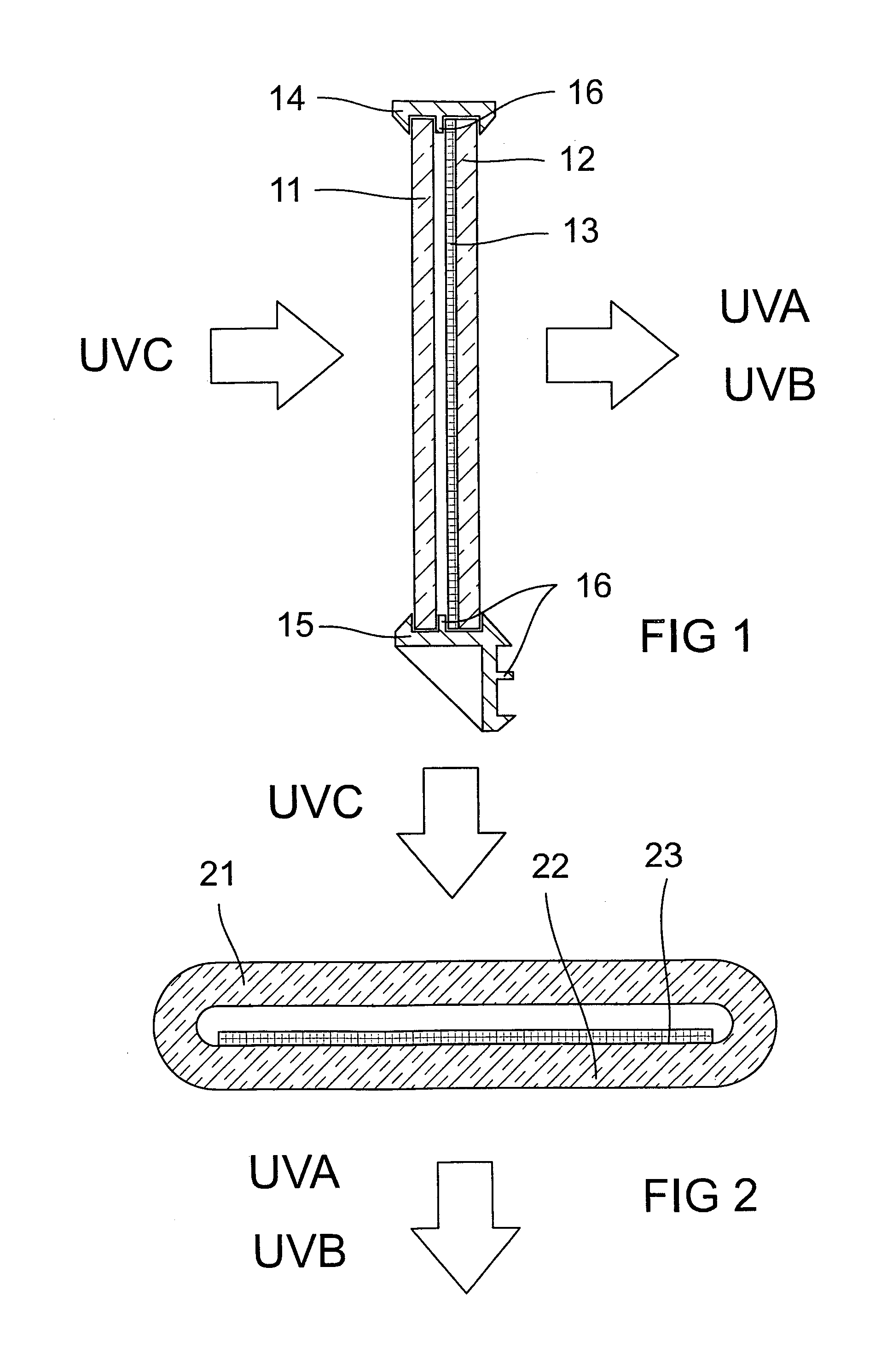 Uv-converter, UV lamp arrangement with the UV-converter, and a lighting unit comprising the UV lamp arrangement