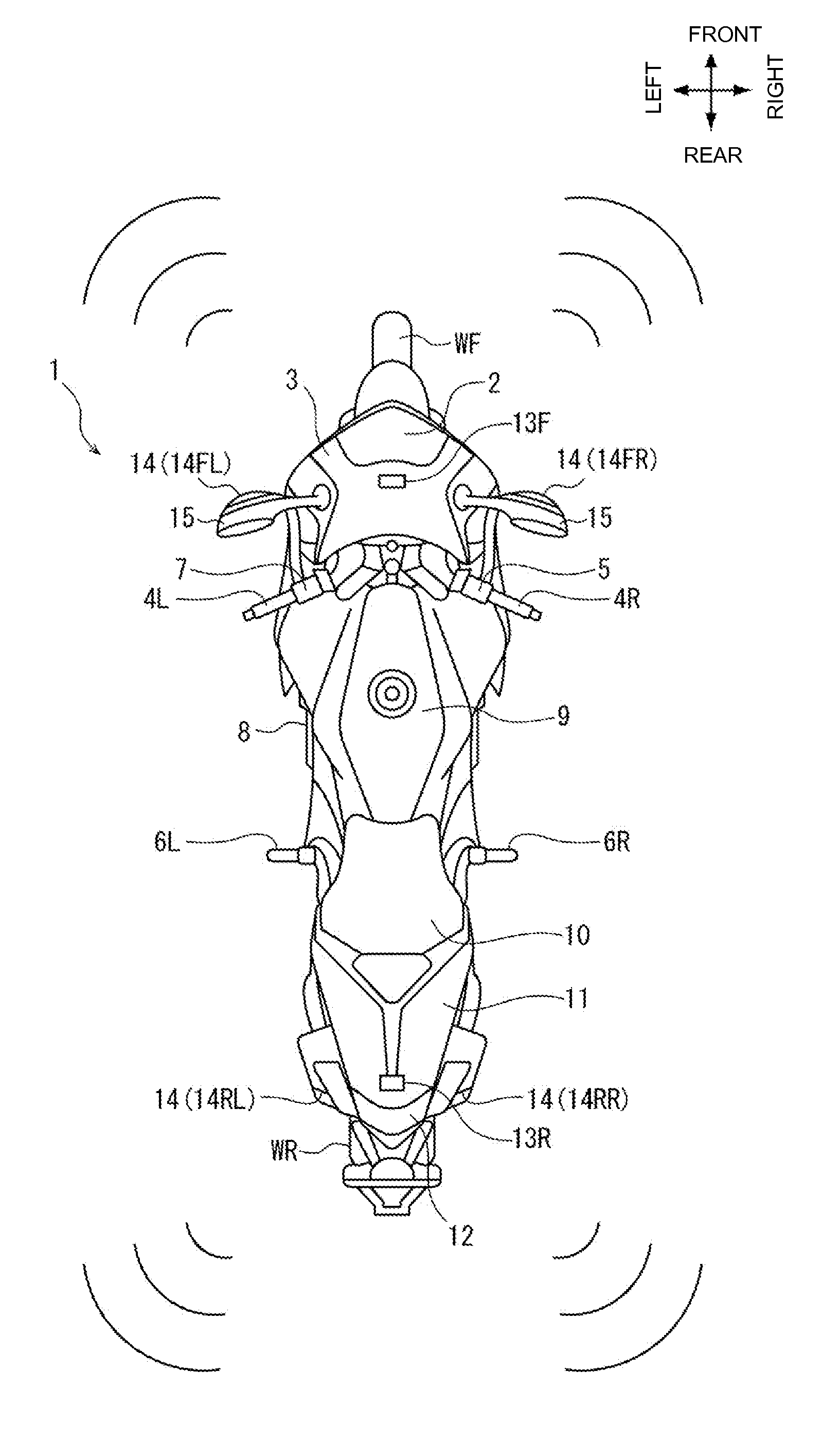 Approach notification device of straddle type vehicle