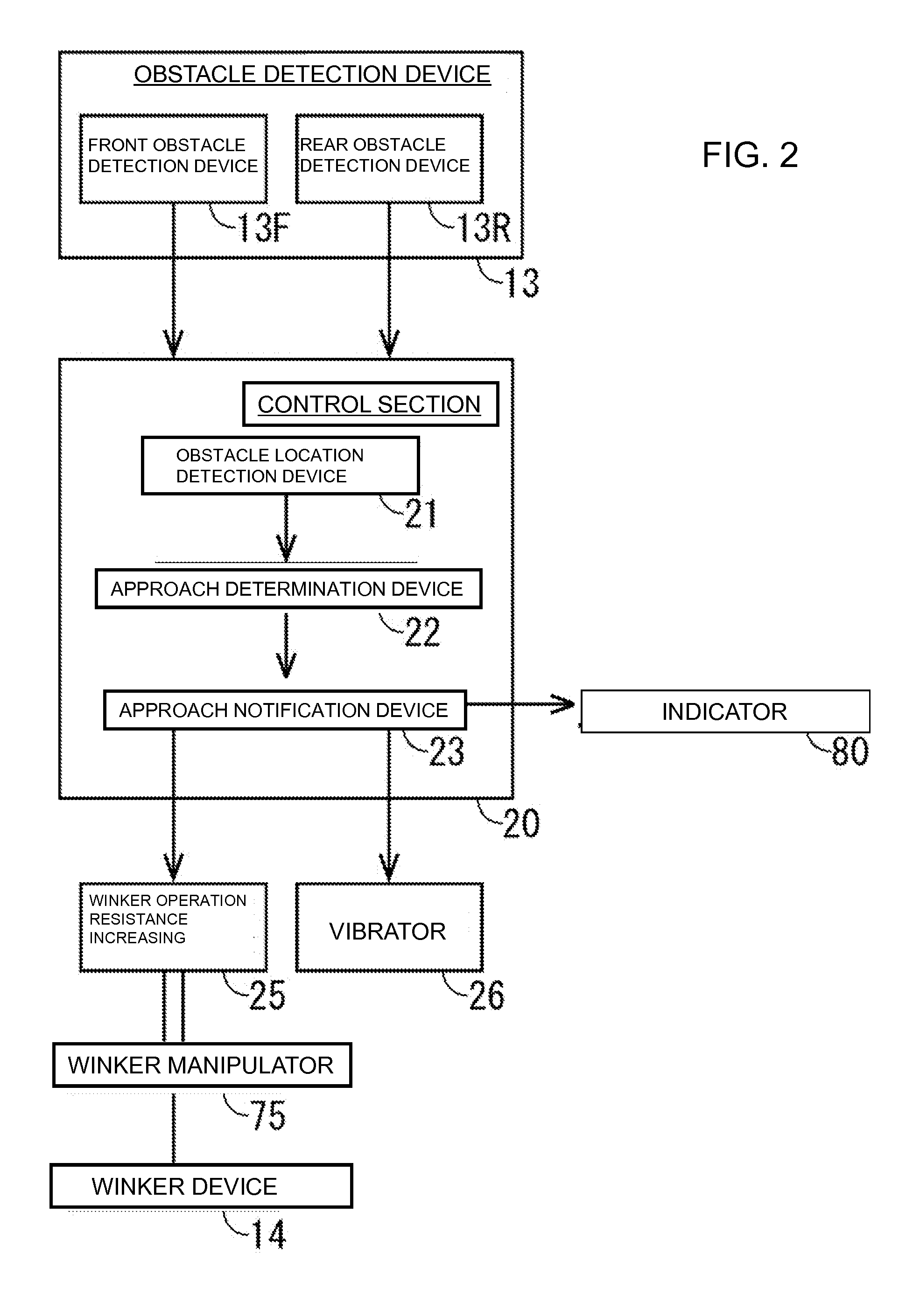 Approach notification device of straddle type vehicle