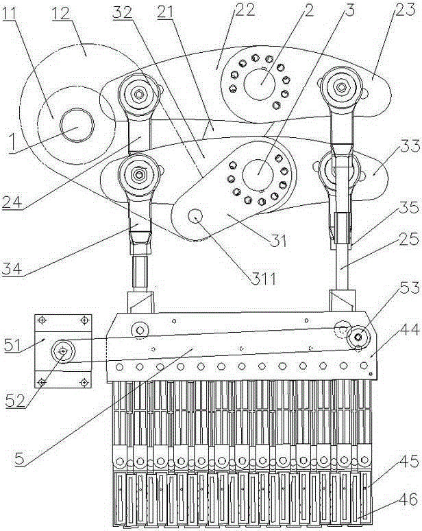 Low-speed electronic jacquard device