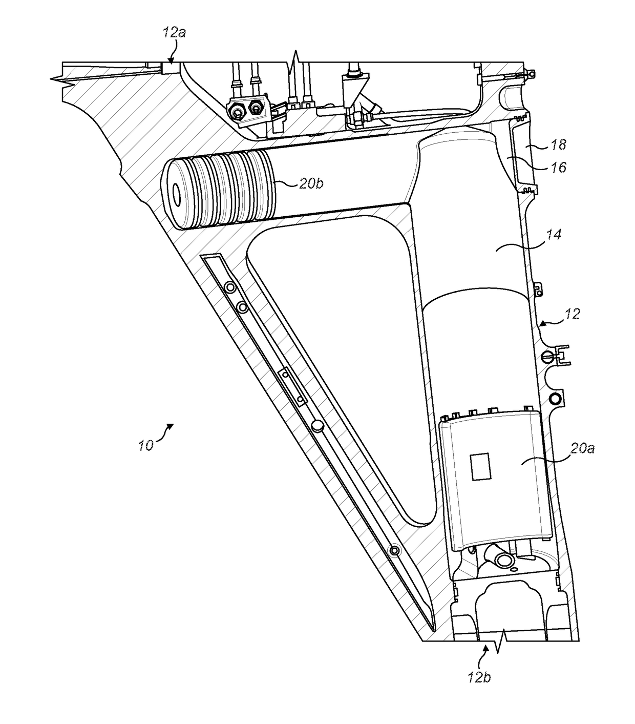 Aircraft landing gear assembly including a health and usage monitoring system (HUMS) and method