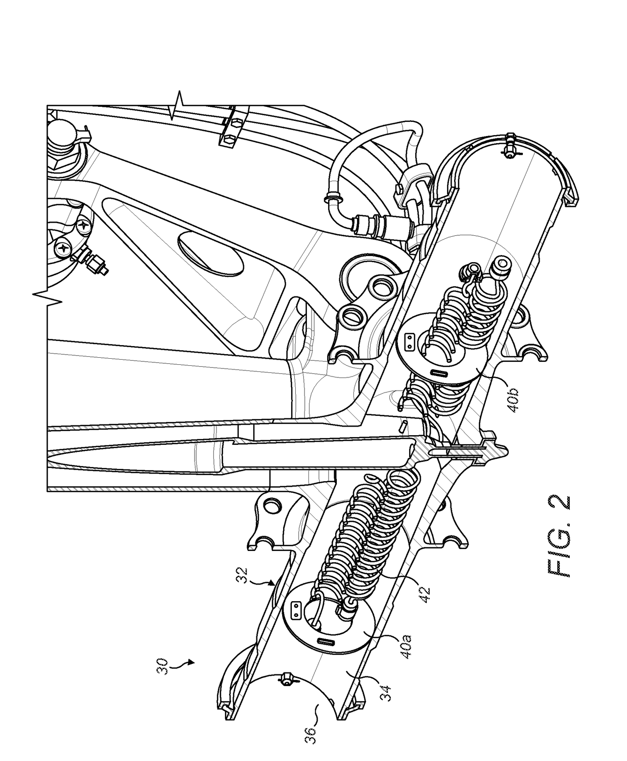 Aircraft landing gear assembly including a health and usage monitoring system (HUMS) and method