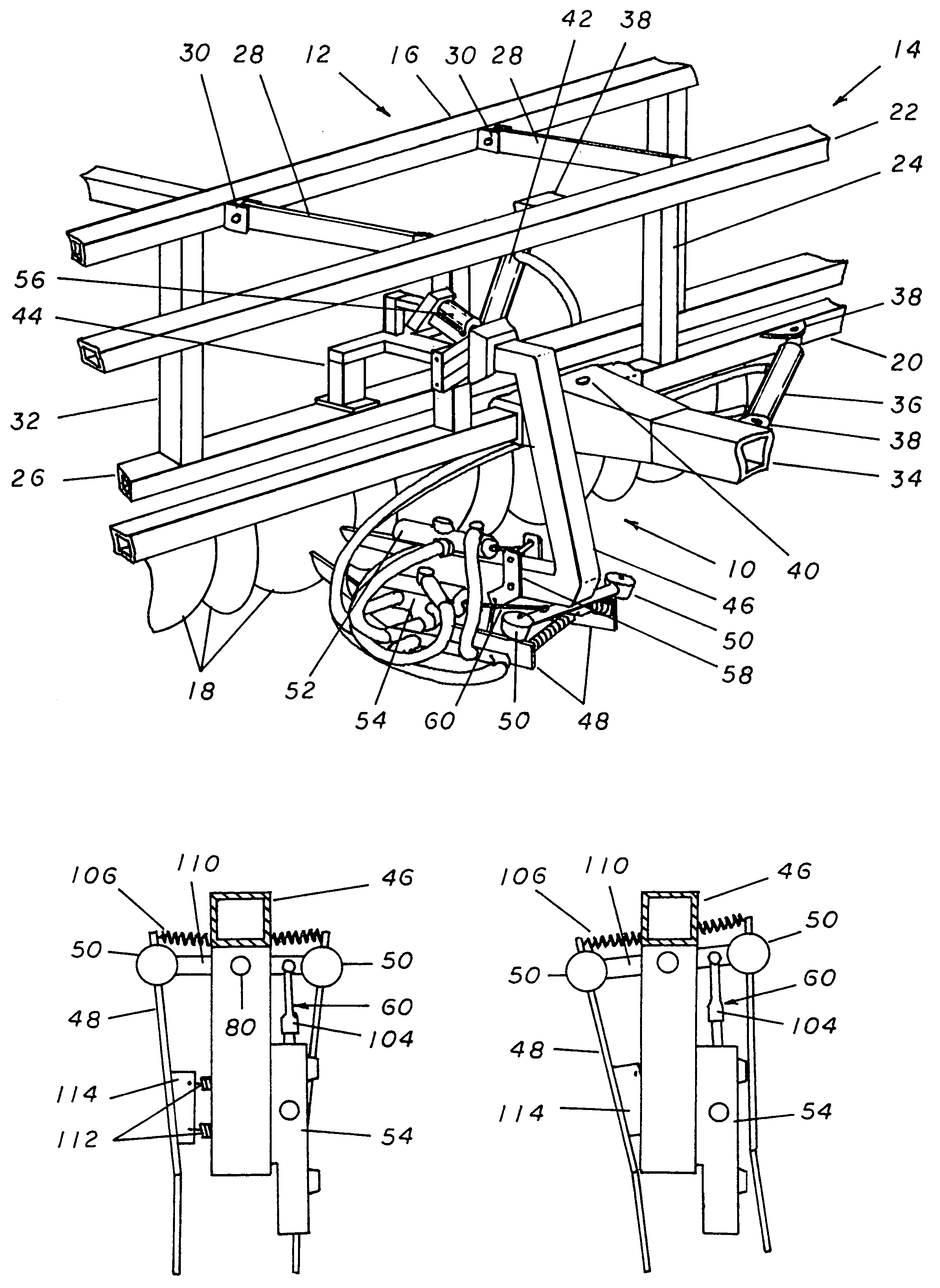 Automatic row crop implement positioner