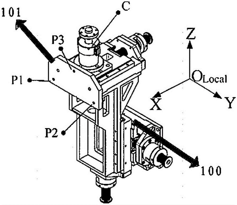 Method and device for transmitting supporting position of large component of aircraft