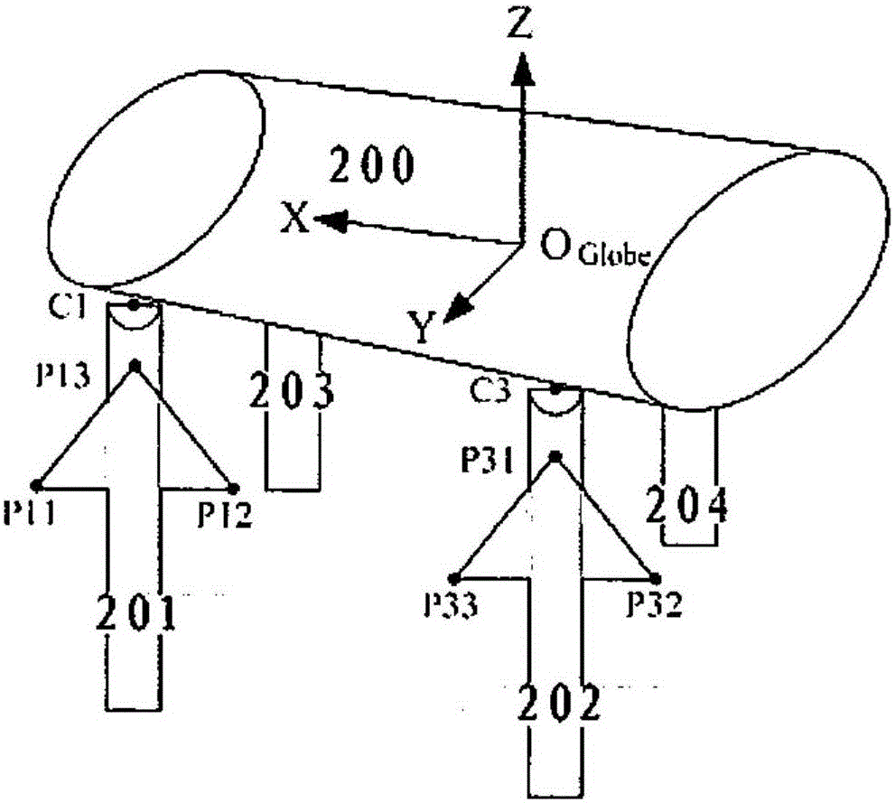 Method and device for transmitting supporting position of large component of aircraft