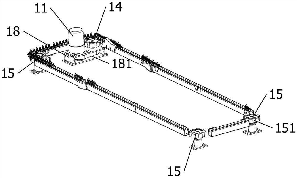 Collective doffing bobbin conveying system