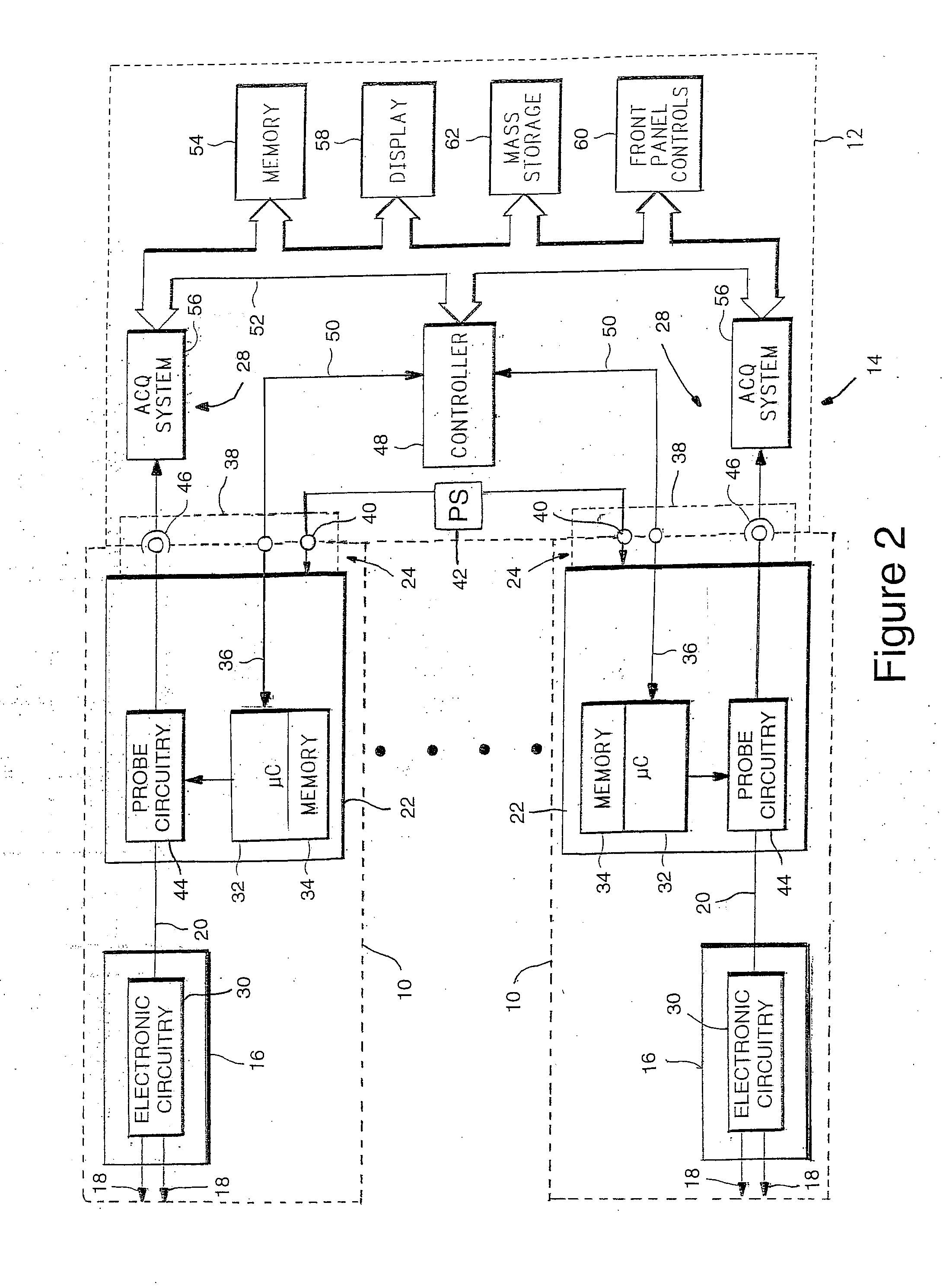 Signal Acquisition Probe Storing Compressed or Compressed and Filtered Time Domain Impulse or Step Response Data for Use in a Signal Measurement System