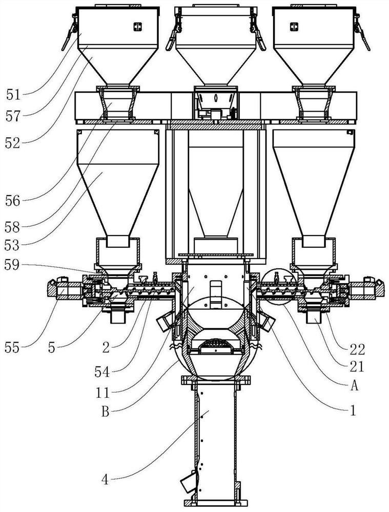 Automatic feeding and color matching machine