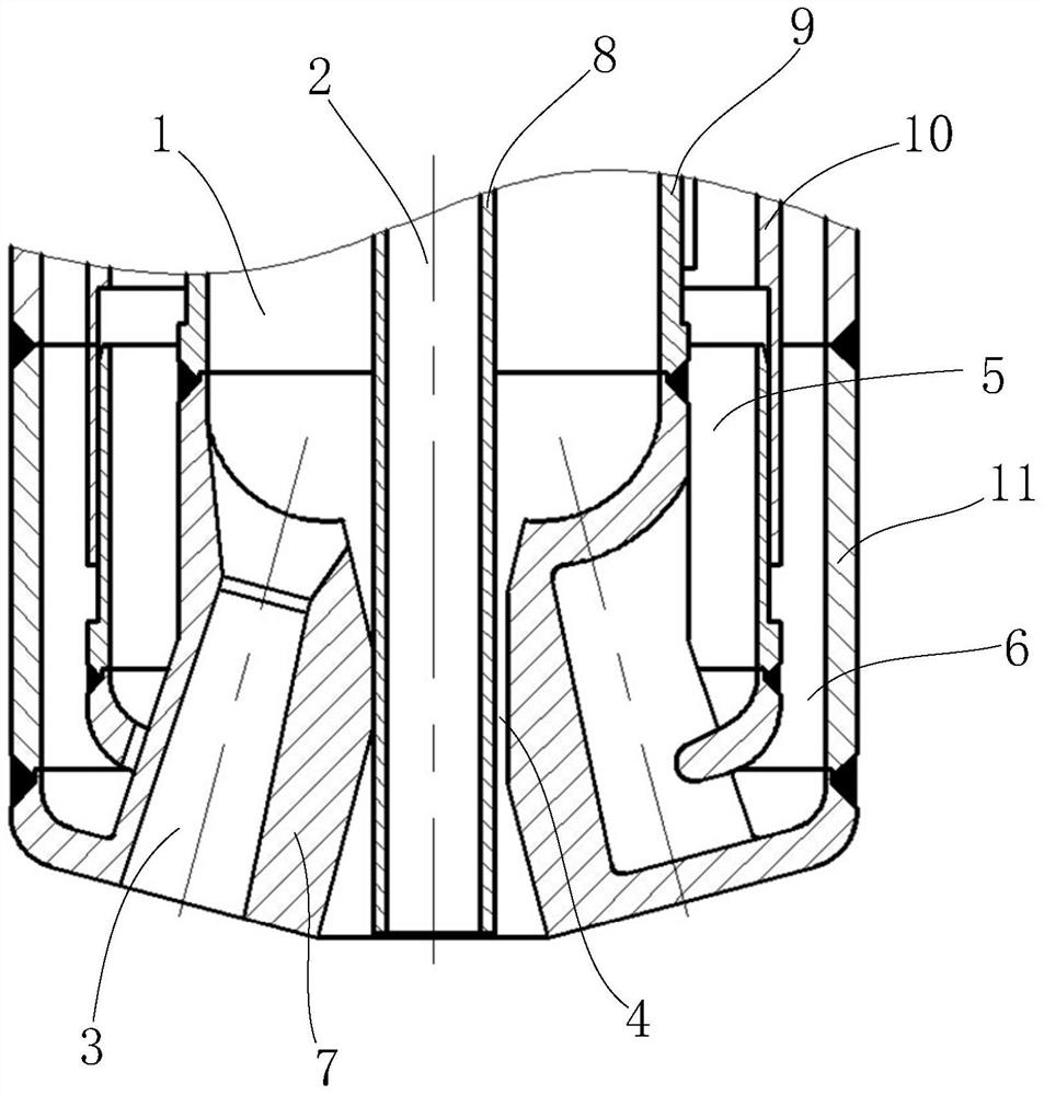 A gun head structure and method for adjusting the oxygen flow rate of converter top blowing by dual-channel oxygen flow