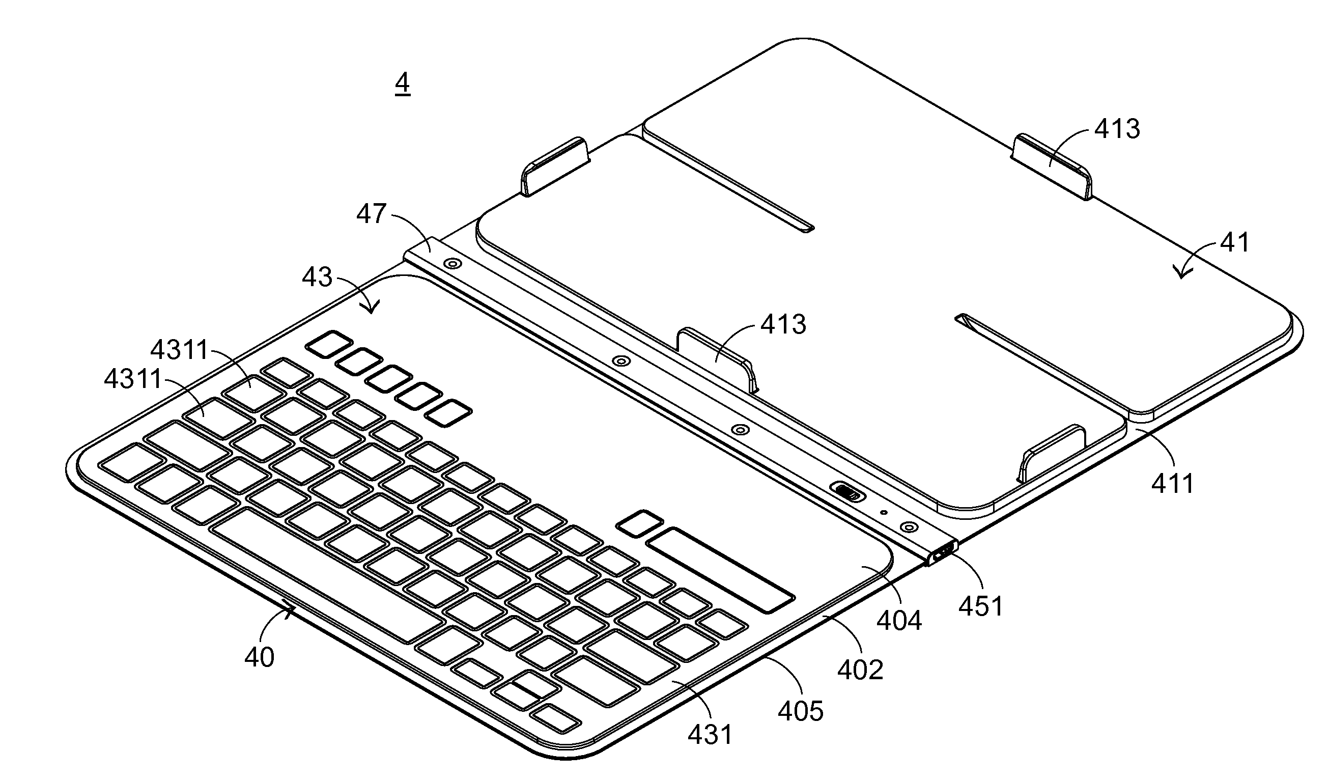 Protecting device for tablet computer