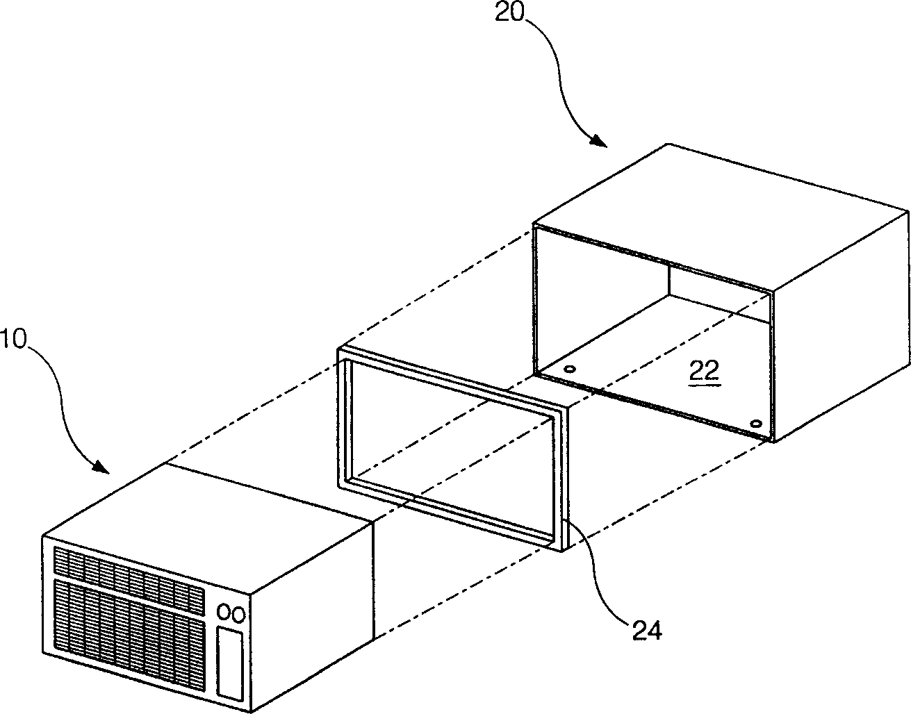 Installation device of integrated type air conditioner