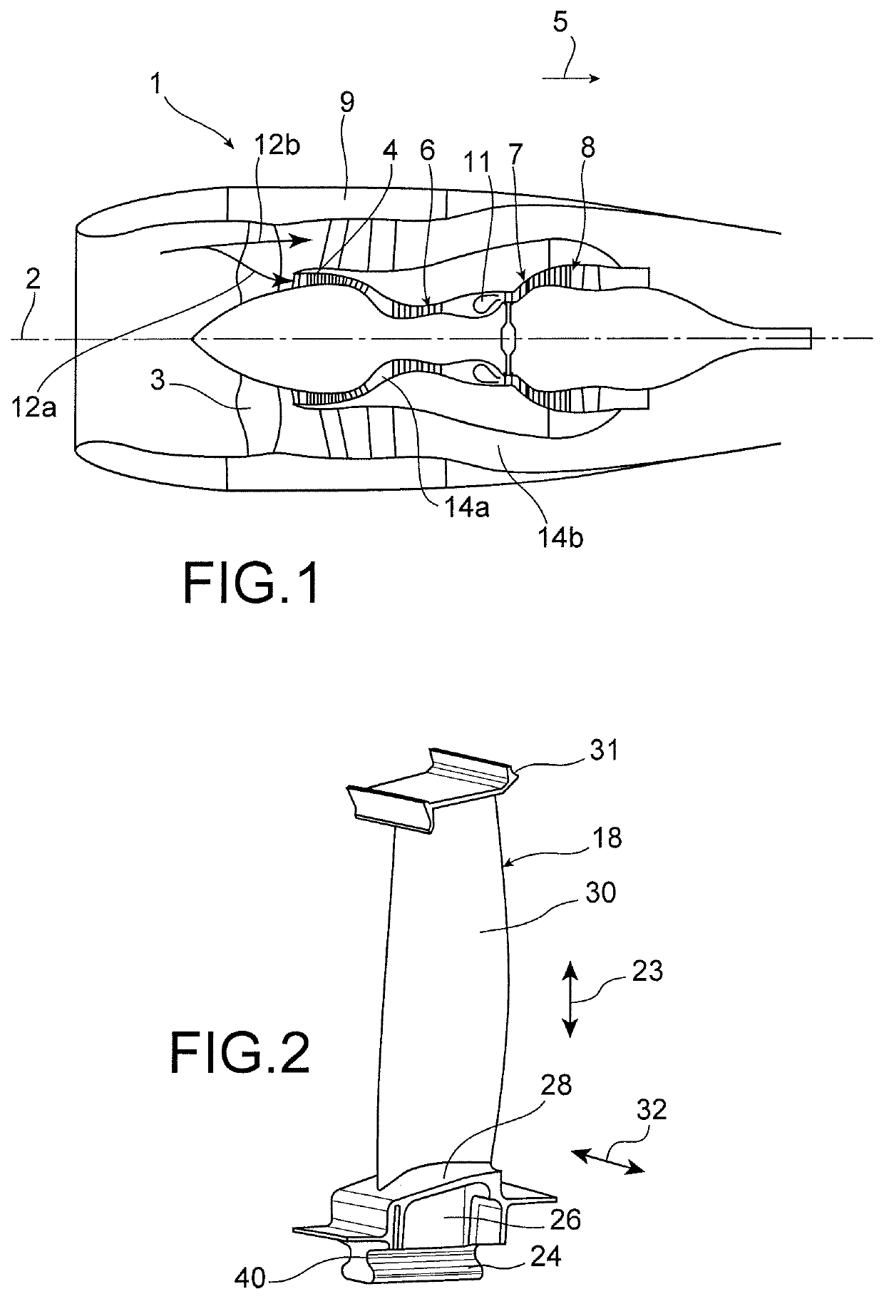 Turbine rotor disk blade having a foot of curvilinear shape