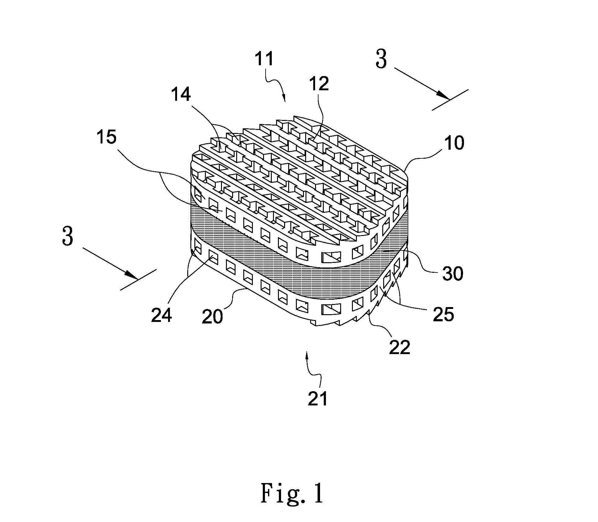 Spinal implant with padded bone engaging projections