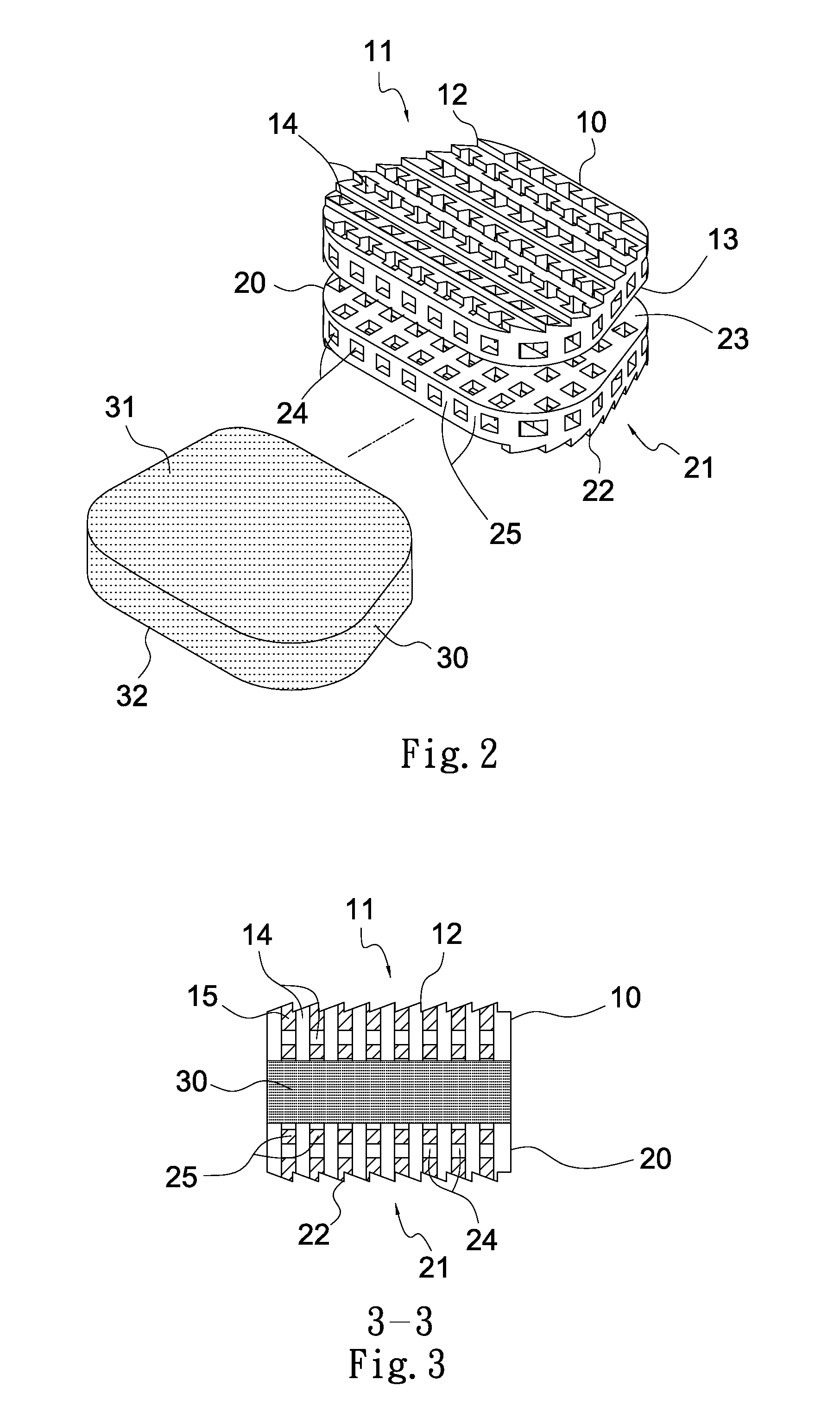 Spinal implant with padded bone engaging projections
