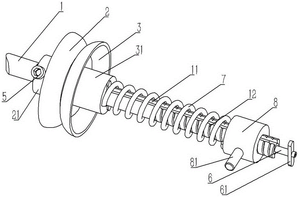 A disc type yarn tension device