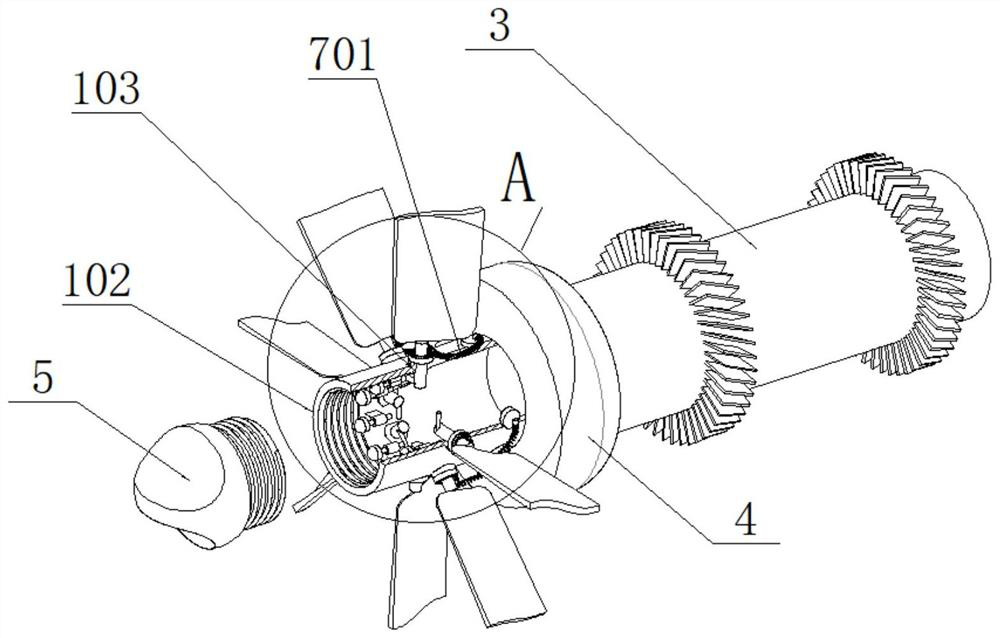 Turbine with adjustable blade angle
