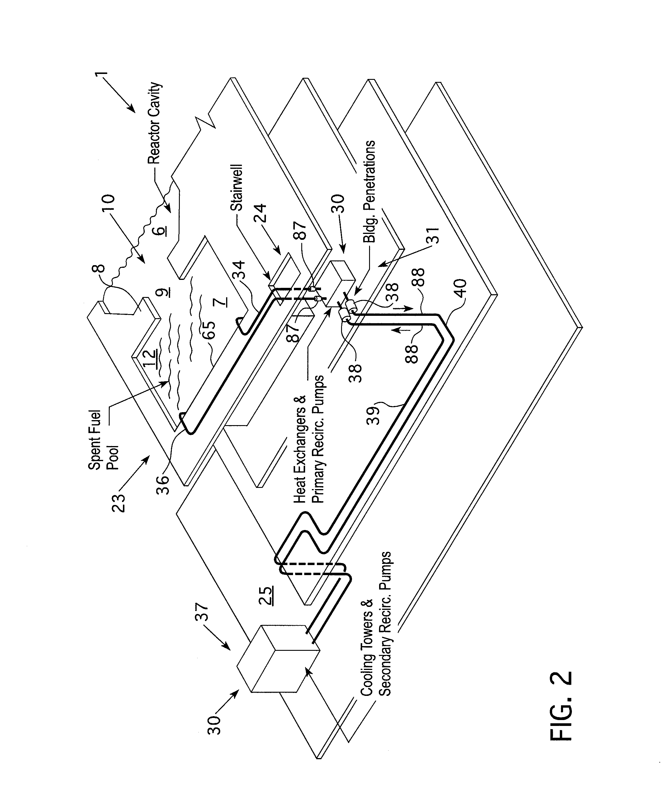 Semi-portable emergency cooling system for removing decay heat from a nuclear reactor