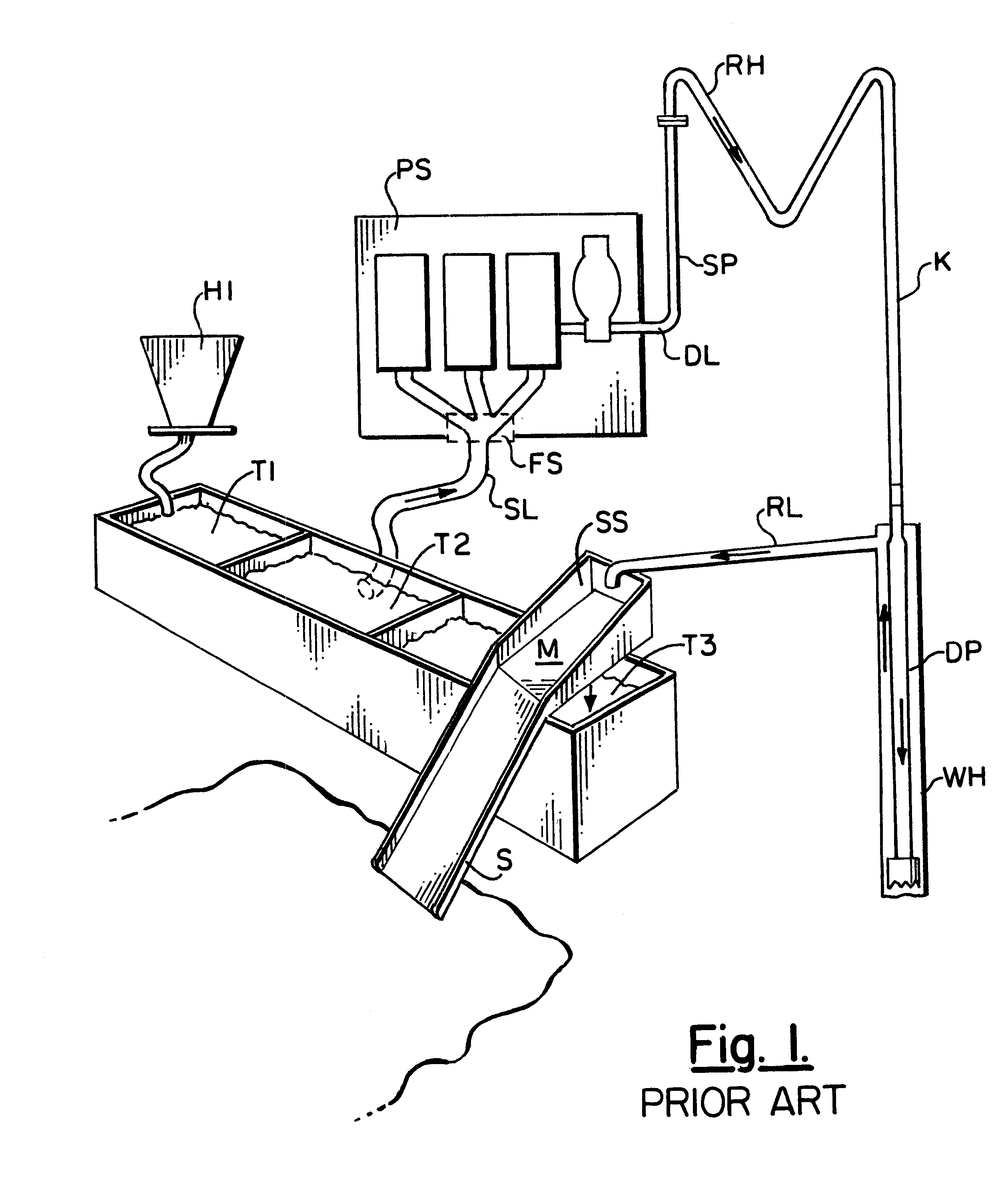 Method and apparatus for homogenizing drilling fluid in an open-loop process