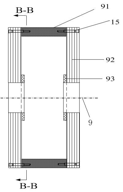 Radial-axial three-degree-of-freedom alternating current-direct current hybrid magnetic bearing