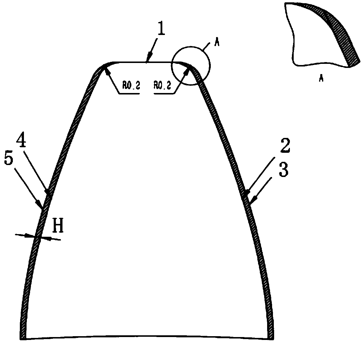 A tooth tip rounding method