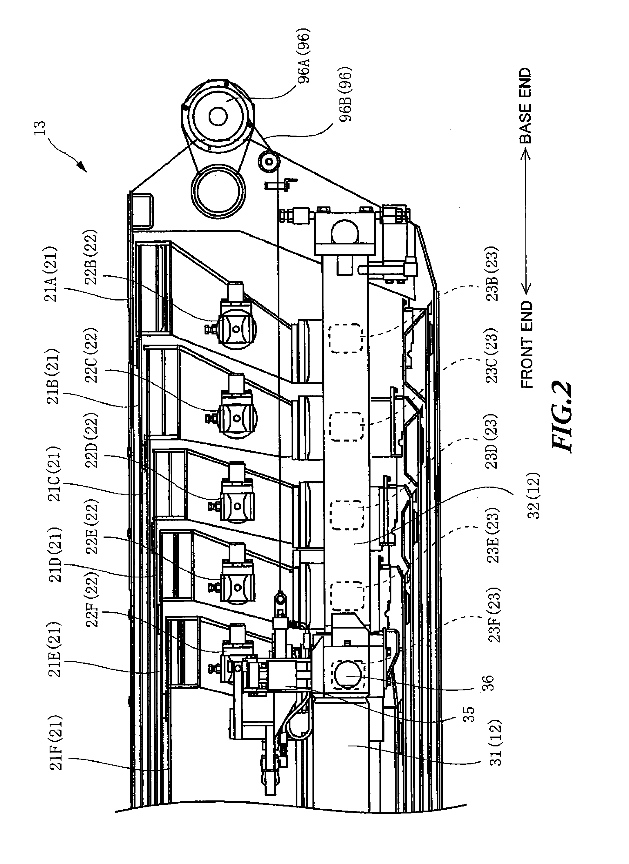 Boom extending and retracting apparatus of a crane