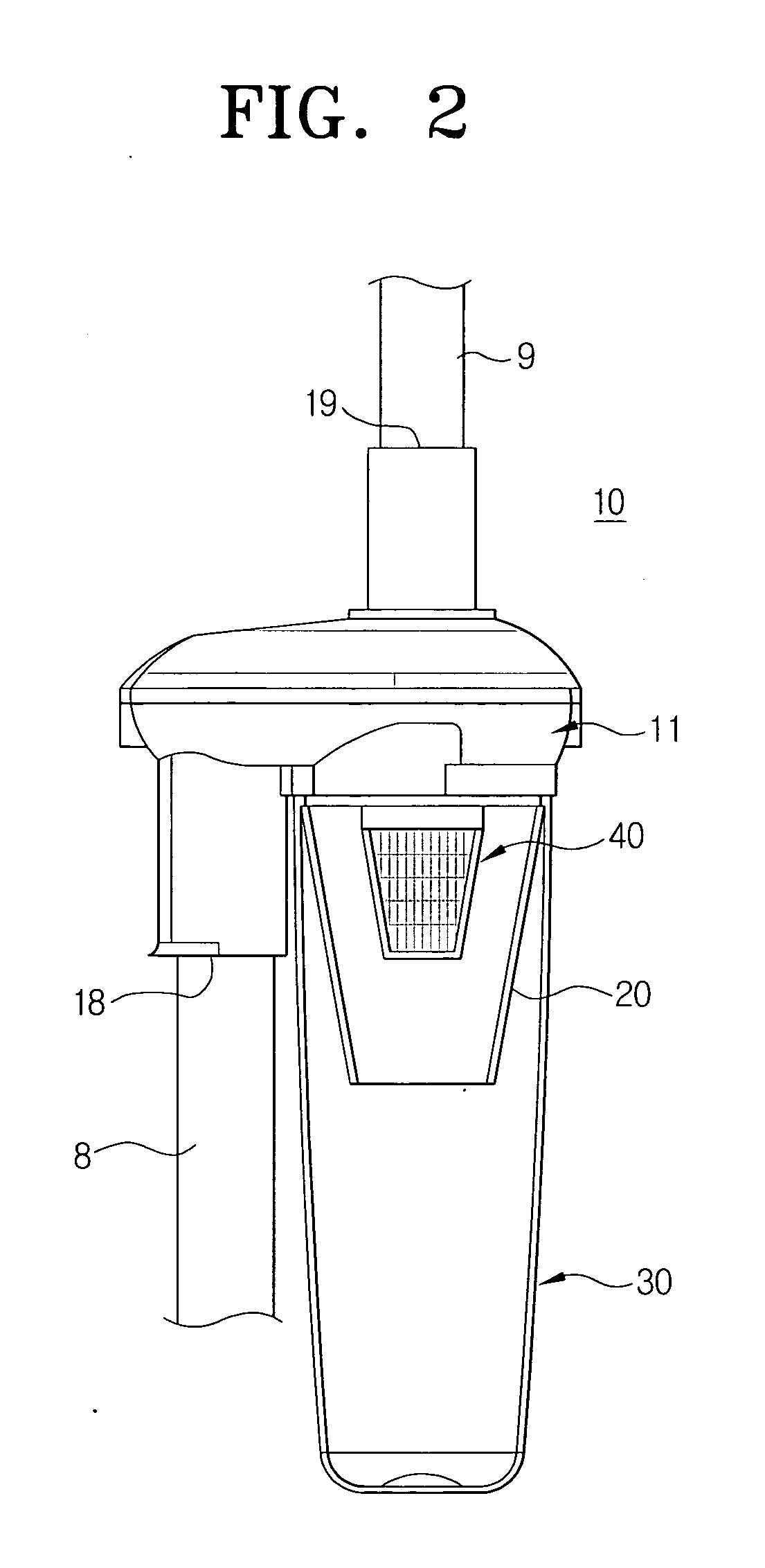 Cyclone dust collecting apparatus for vacuum cleaner
