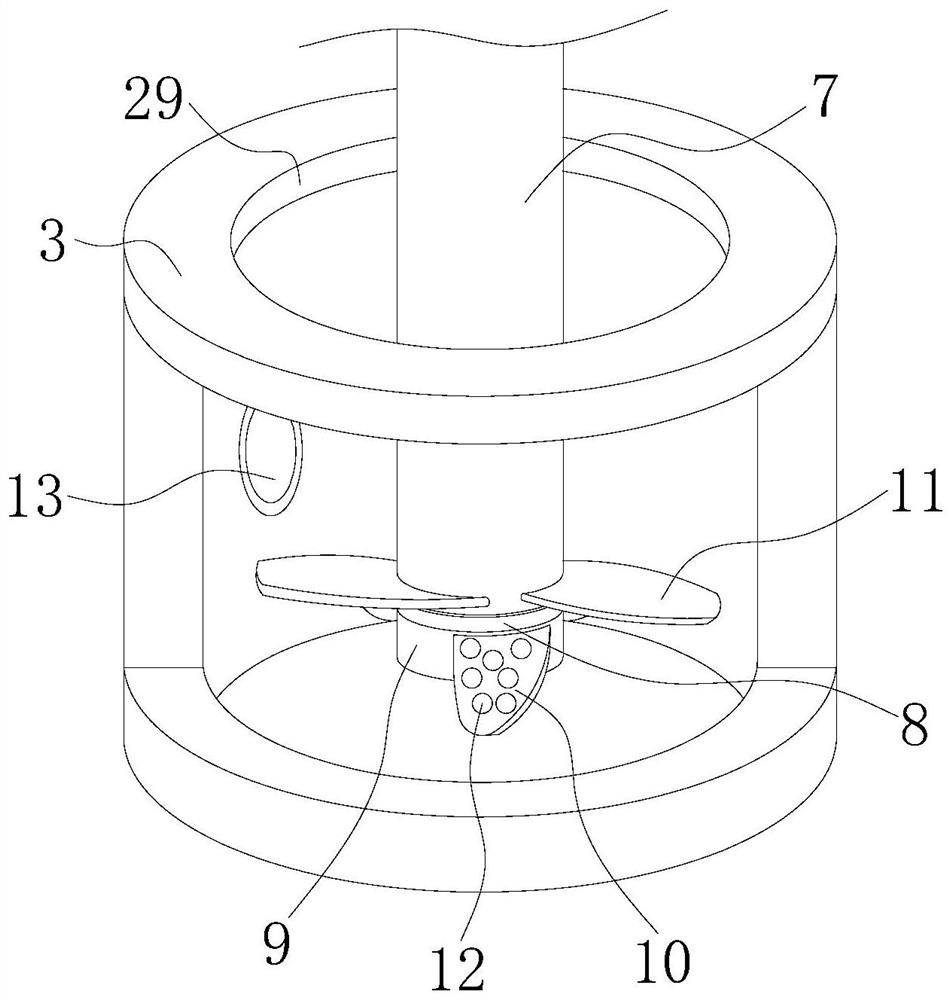 A submersible sewage pump that can classify hard solids and soft fibers in sewage