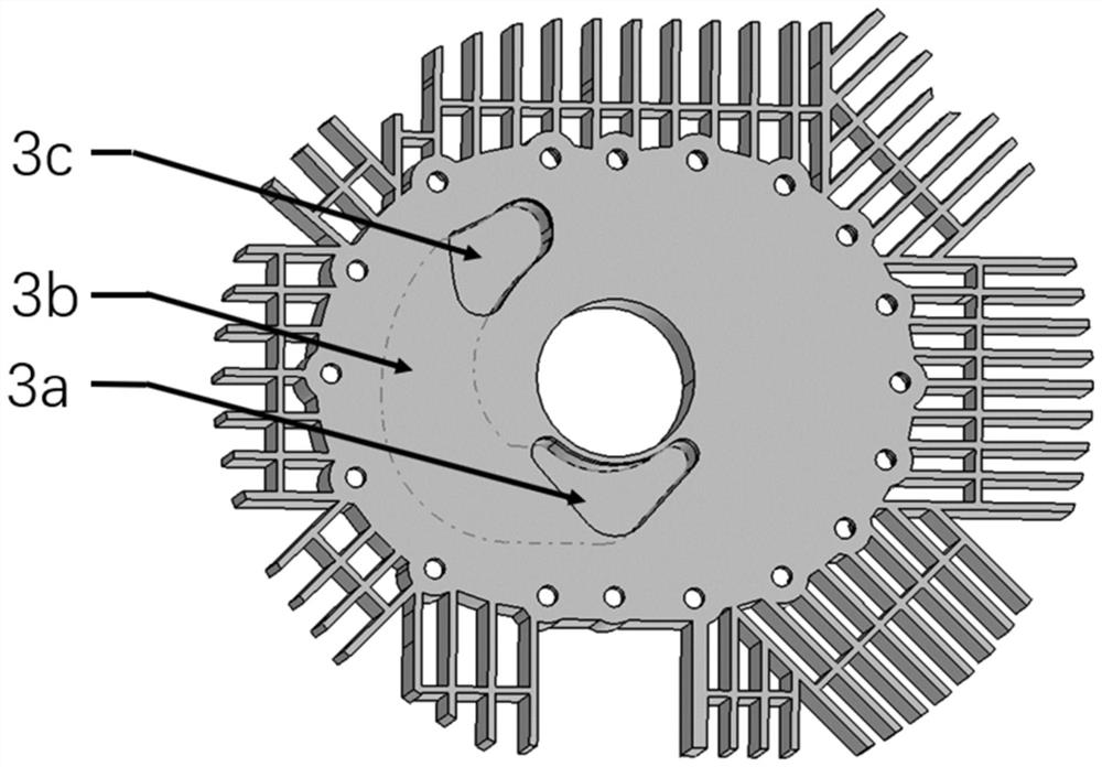 Air-cooled Wankel engine rotor with efficient heat dissipation function