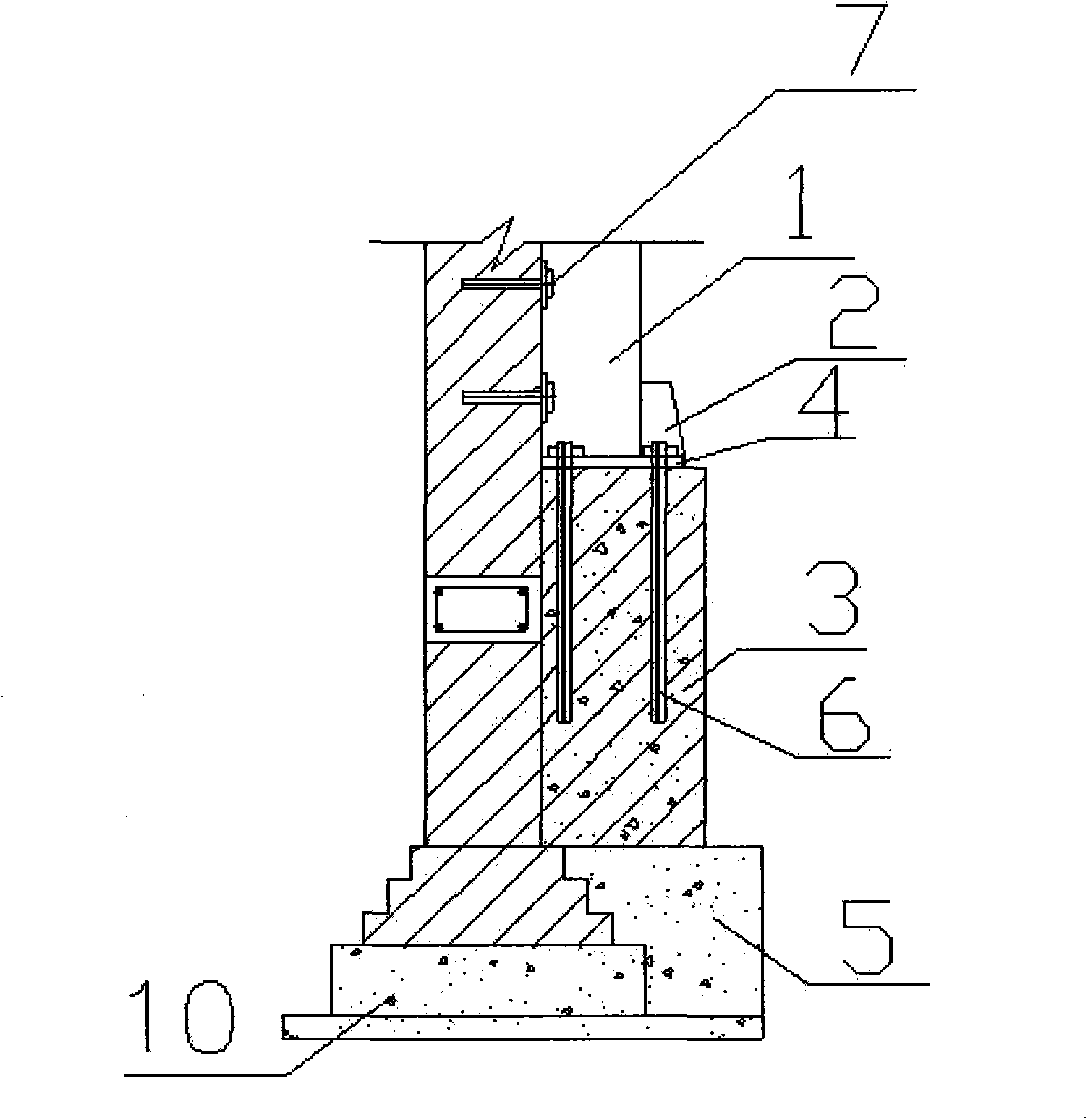 Method for reinforcing assembly type multilayer brick-concrete structure