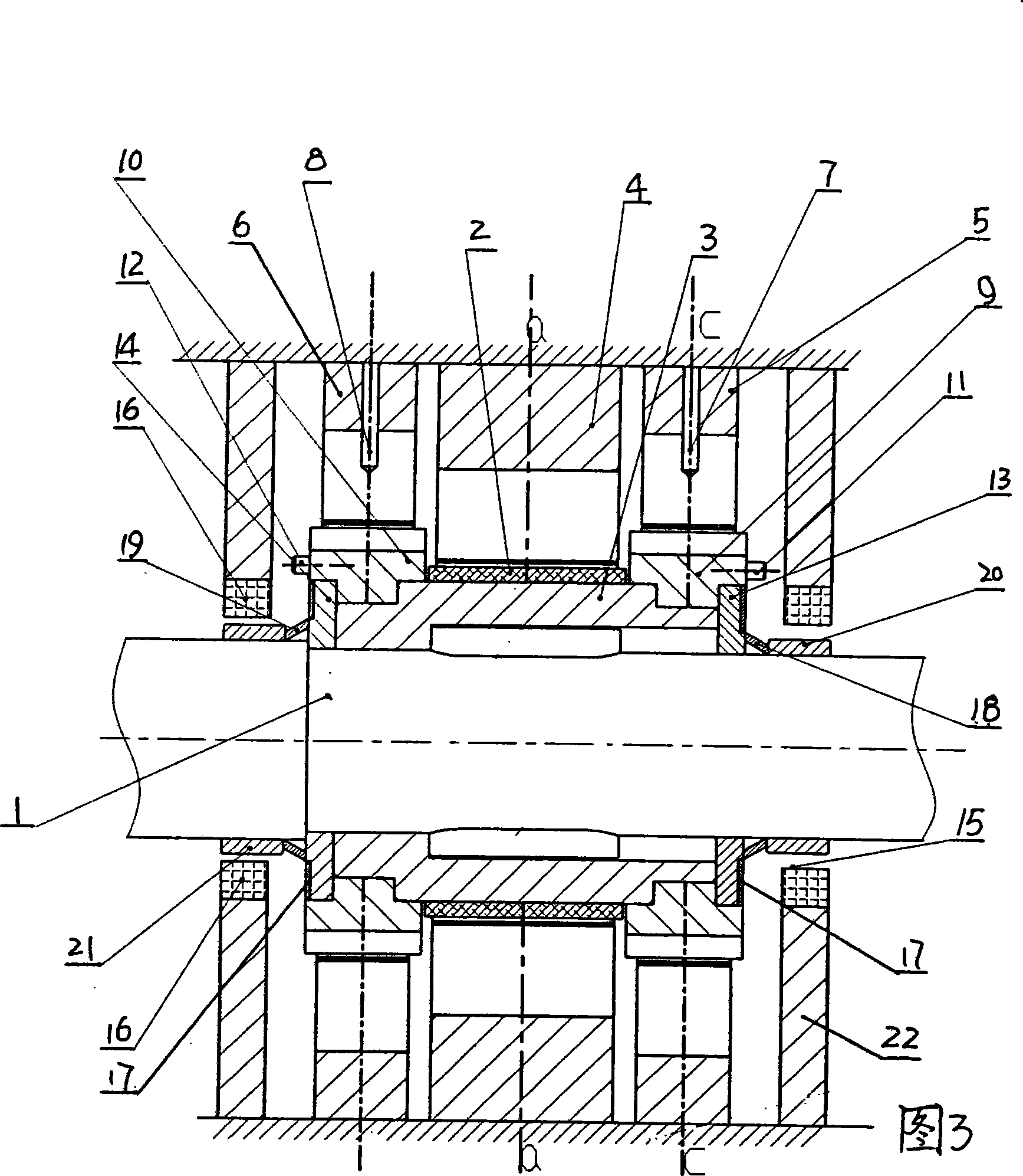High speed chief axis on-line dynamic poise device