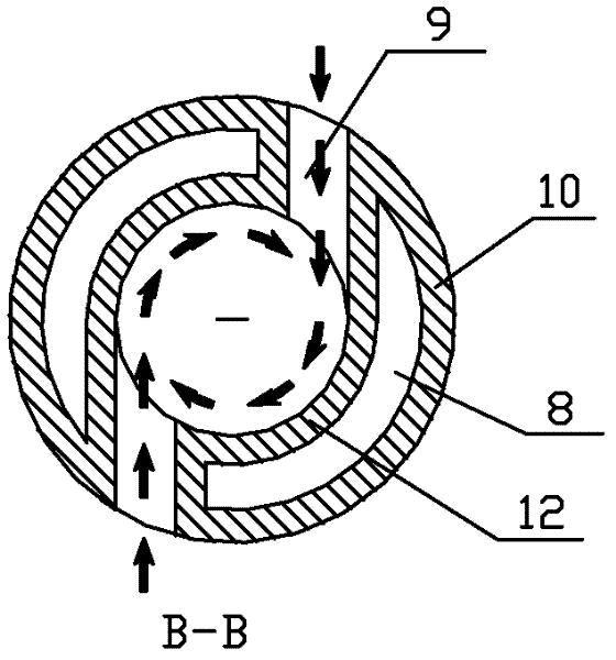 Swirl side suction oil pump