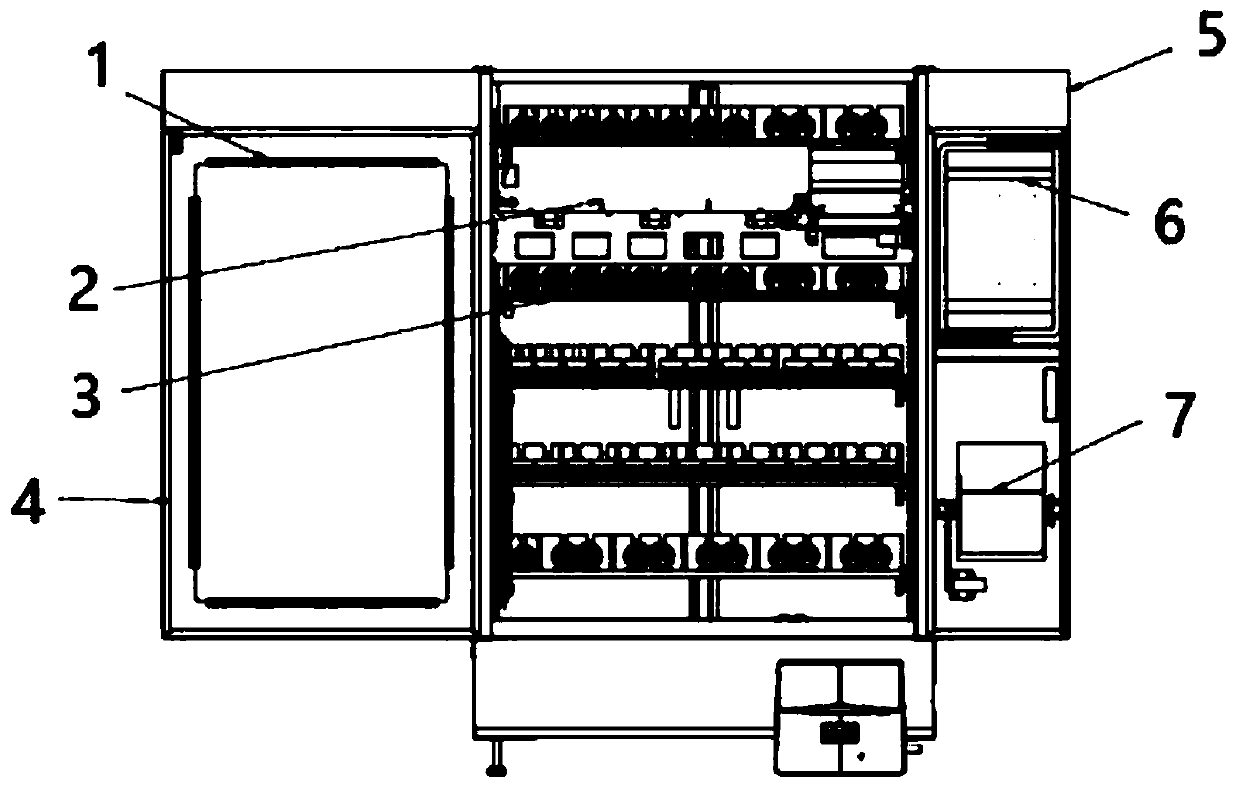 Automatic inventory checking method for intelligent automatic vending cabinet