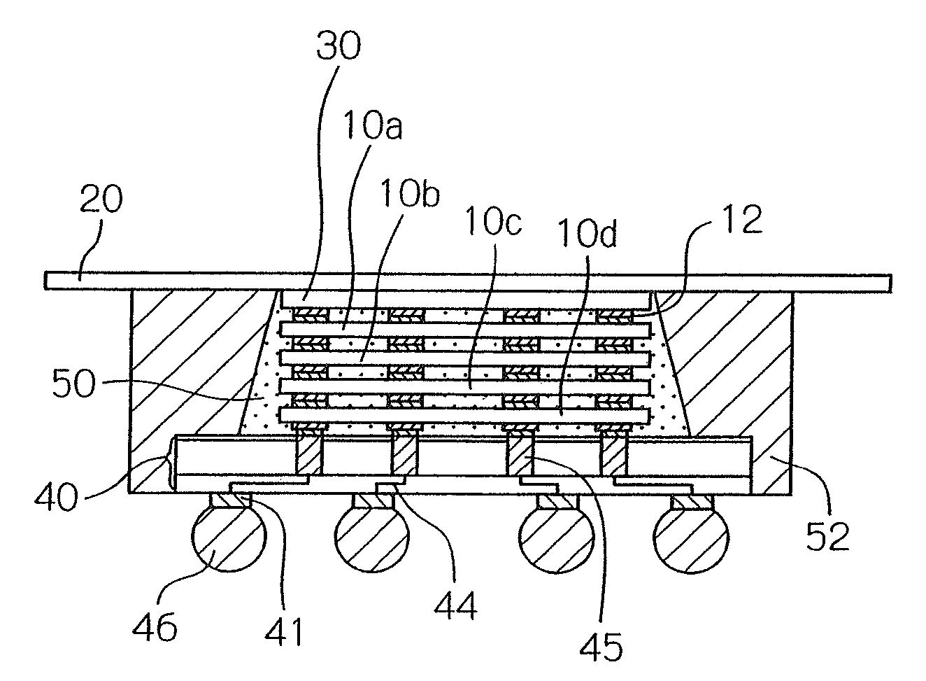 Memory module with improved mechanical strength of chips