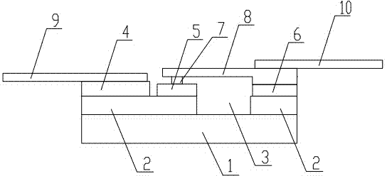 GaN schottky diode with hanging beam lead structure and manufacturing method thereof