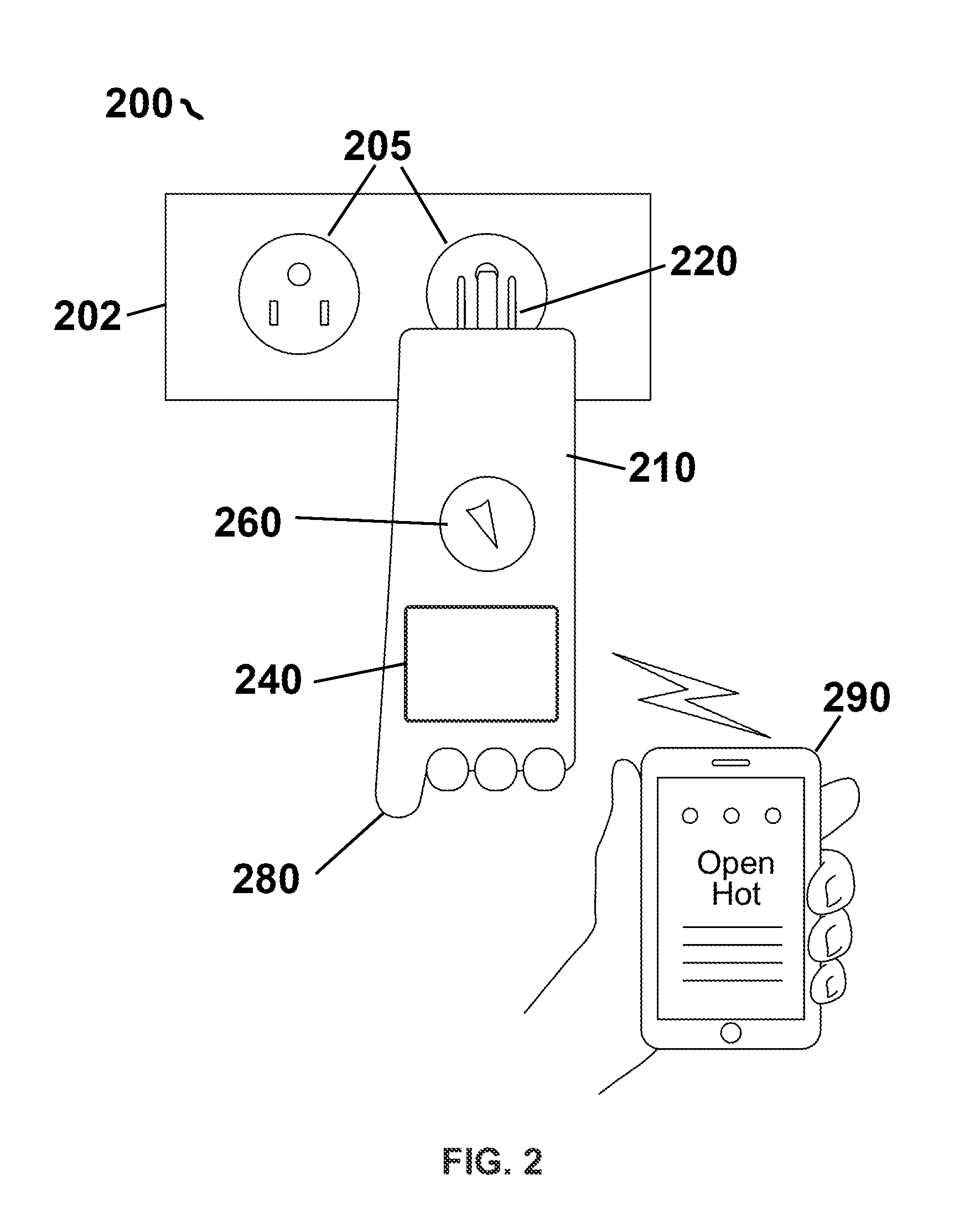 Testing device for electrical safety using wireless communication